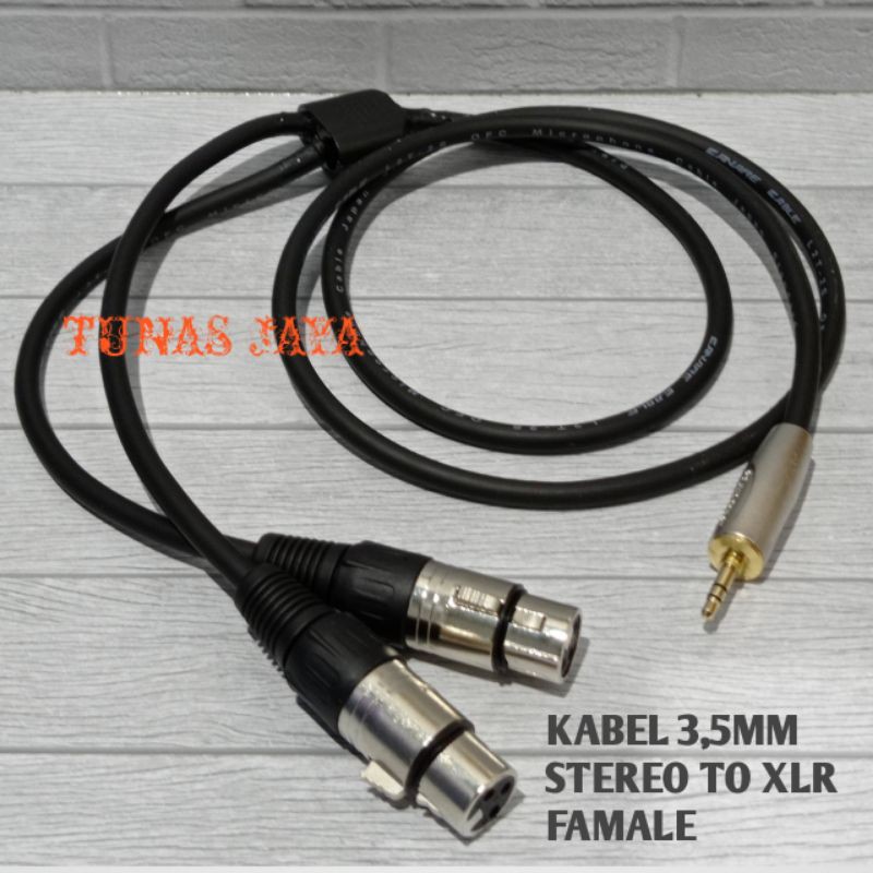 KABEL 3.5MM STEREO TO XLR FAMALE / KABEL XLR FAMALE TO 3.5MM STEREO KABEL RECORDING CAMERA
