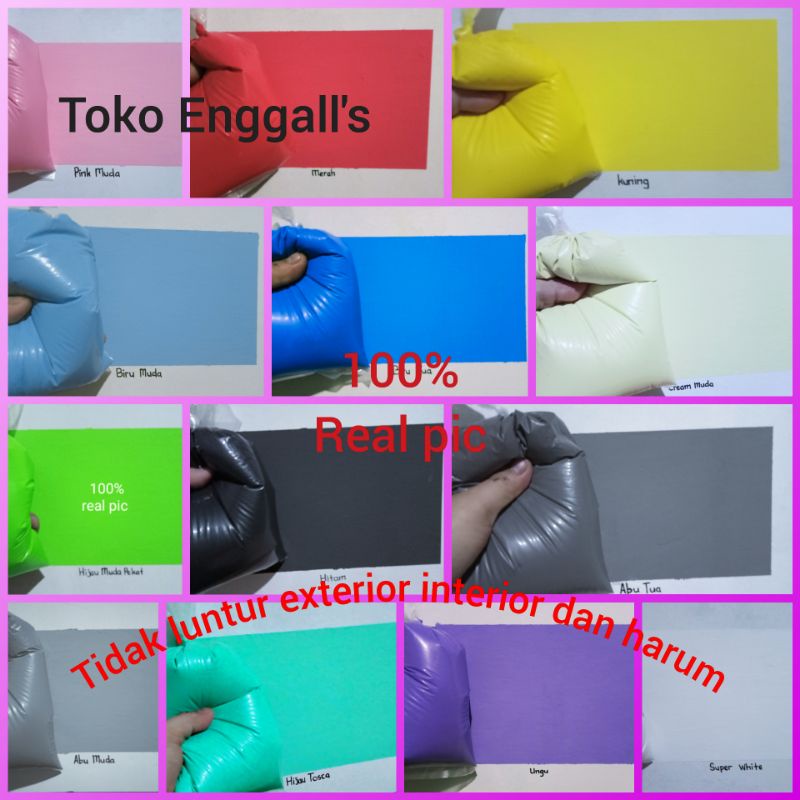 Cat kiloan murah tidak luntur/Cat tembok Cat kiloan berkualitas Cat kemasan 1 kg Cat tembok exterior