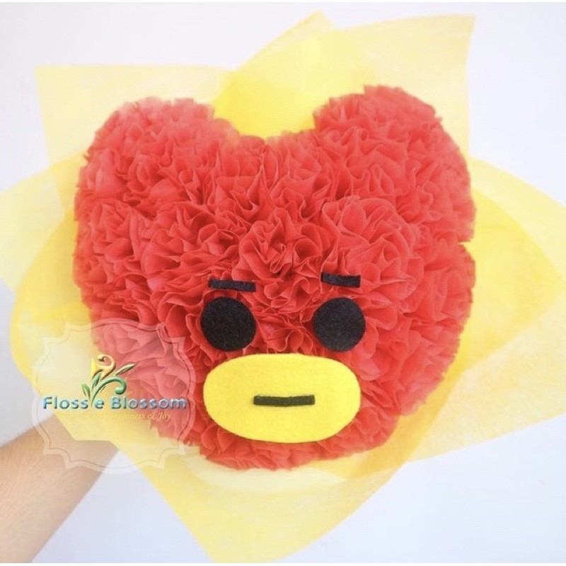 BTS - Buket bunga kertas karakter Tata - V / Taehyung BT21
