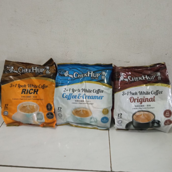 

NEW Chekhup Ipoh white coffee isi 12 sachets - original (3in1)