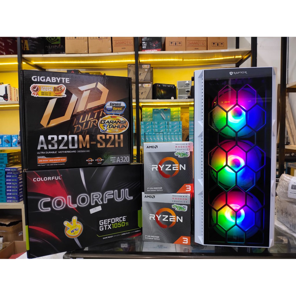 PC RYZEN 3 3200G / RAM 8GB / SSD 240GB / VGA GTX 1650 4GB / CASE GAMING