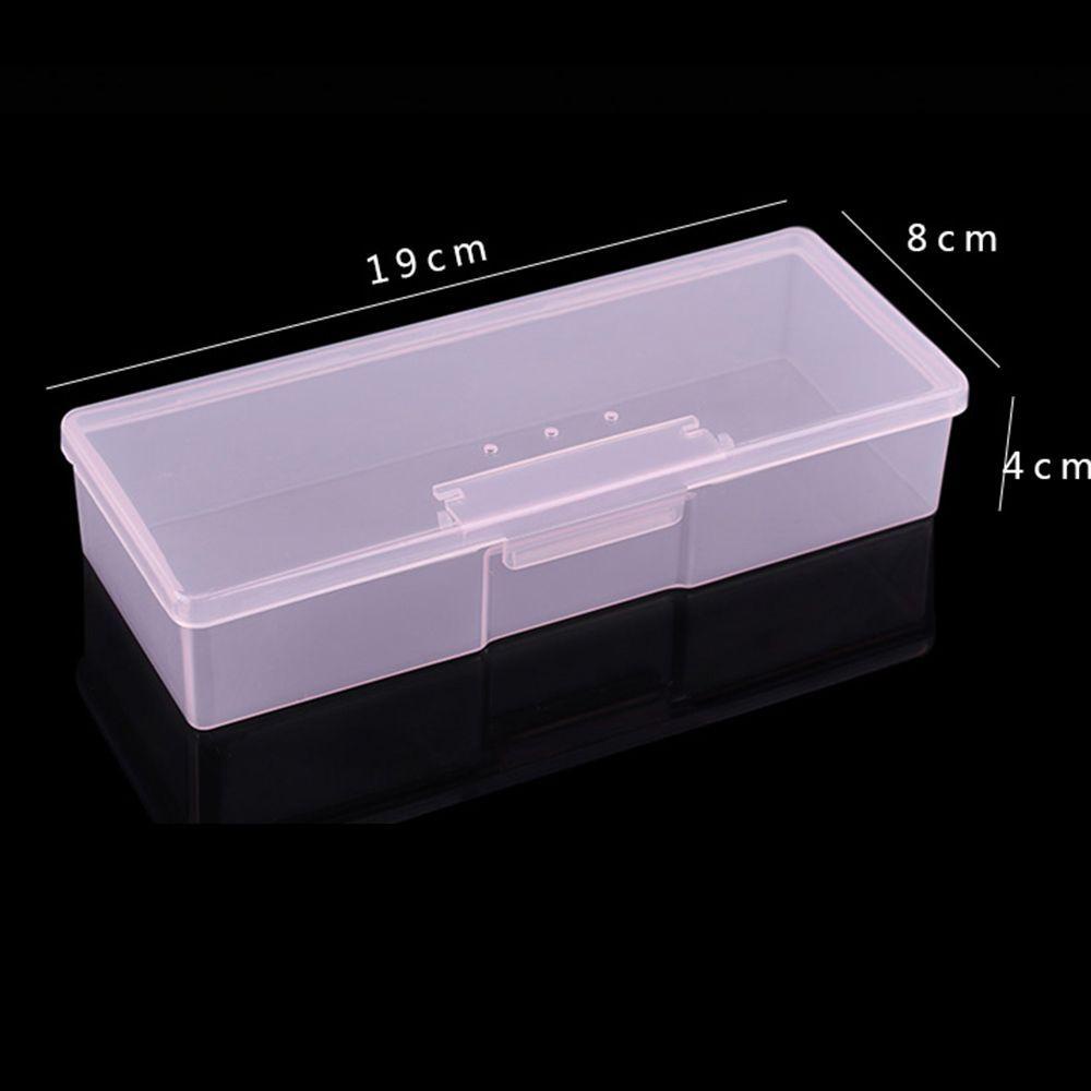 Agustina Tempat Penyimpanan Nail Art Wadah Kuas Poles Persegi Panjang Brush Pen Dotting Plastik Drawing Case Storage Box