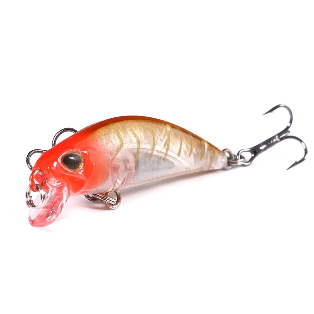 HENGJIA 1PCS Sinking Minnow Umpan Pancing 58mm/60mm Fishing Lure Bentuk Ikan Kecil Kail Swimbait Bass Bait Tackle