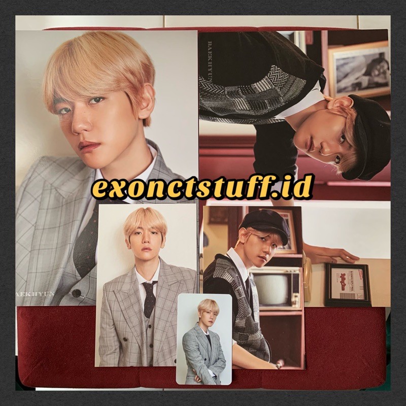 EXO Baekhyun Official Photocard Postcard A4 Photo Season Greeting 2019 Set