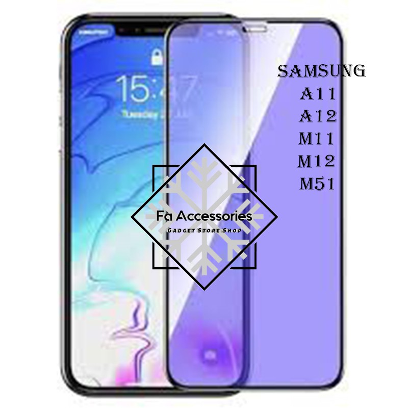 FA Tempered Glass Bluray Anti Blue Light Full 10D 99D Samsung A11 A12 A13 A23 M11 M12 M51 M52 M13 4G 5G screen protector