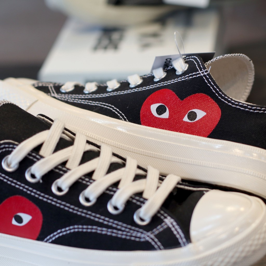 Terlaris Sepatu Converse 70's Low Cdg Play Black Sepatu Premium