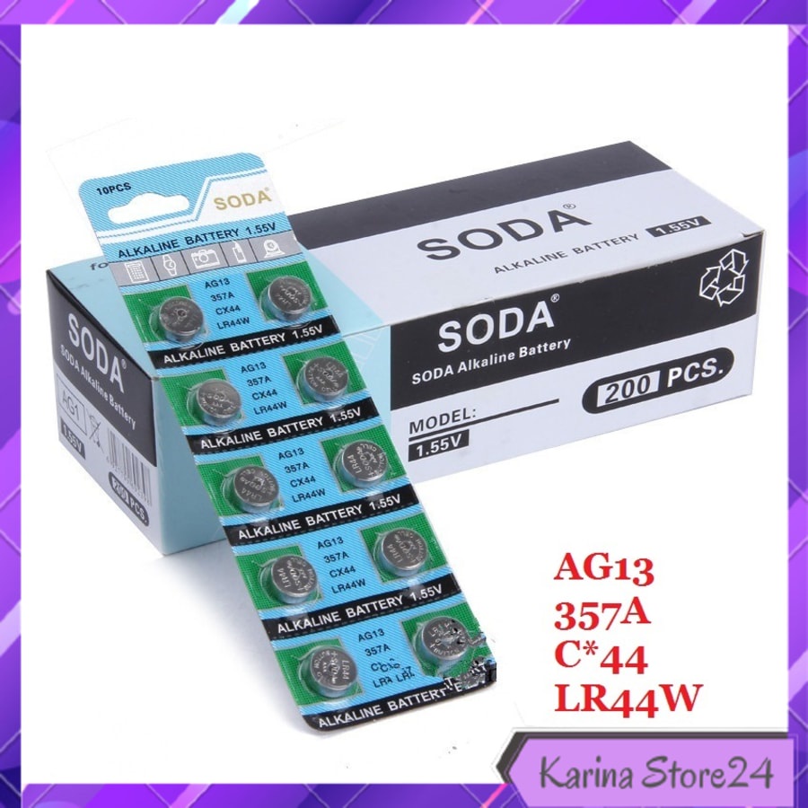 Baterai Kancing Lithium AG13 LR44 L1154 357 A76 1.5V (1 PCS)
