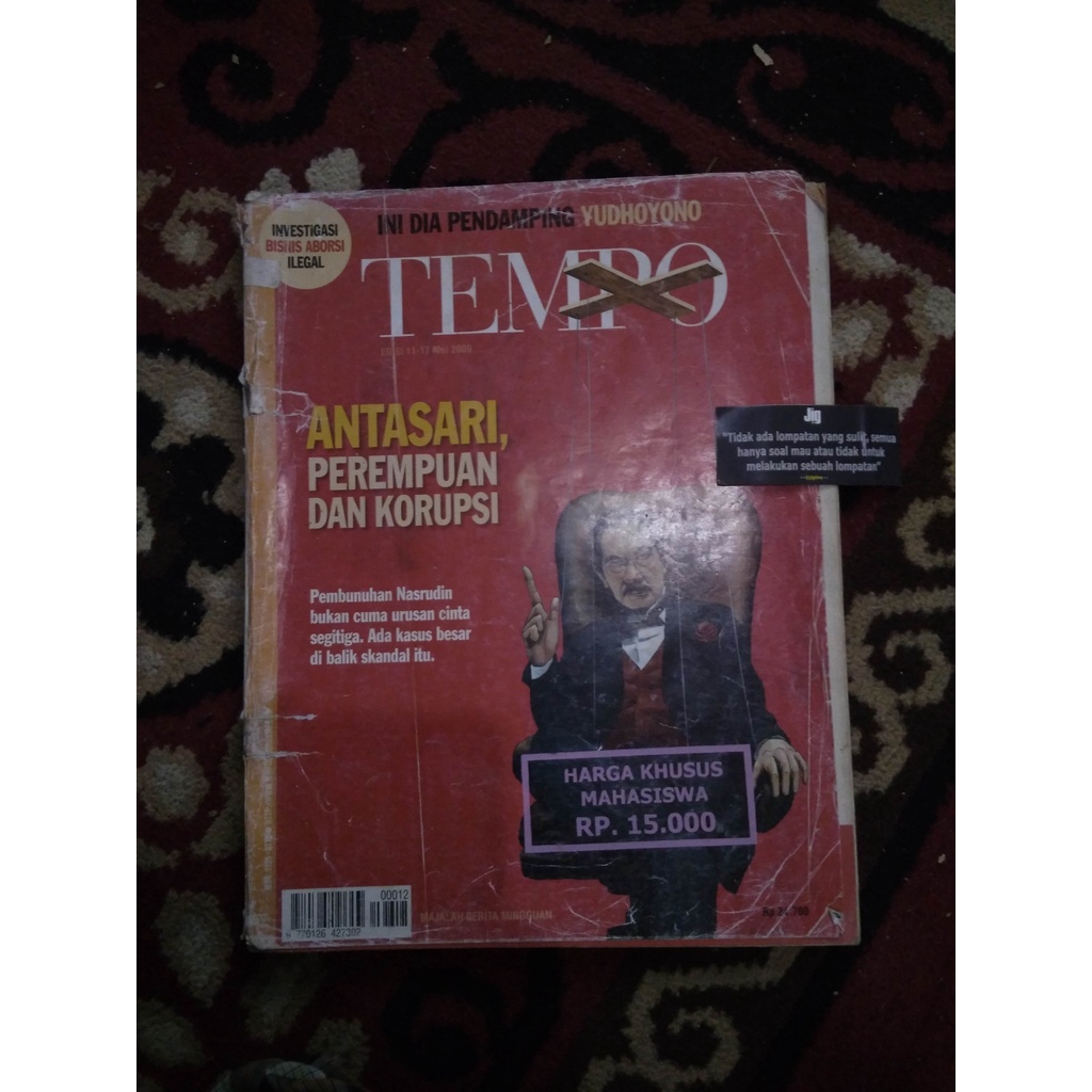 ORI Majalah Tempo Tahun 2009 : Antasari Perempuan Dan Korupsi