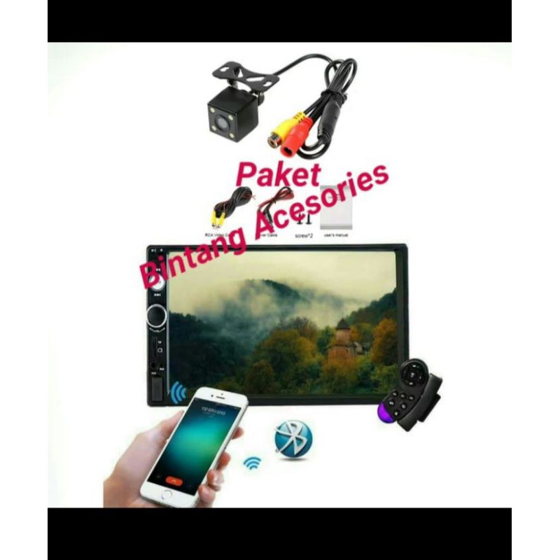 Head Unit Double Din Dan Camera Mundur Mobil Great XENIA 2019 Android