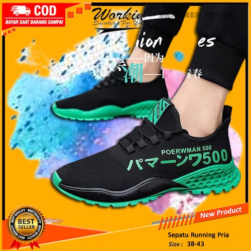 Sepatu Spatu Sapatu Running Sneakers Joging Olahraga Lari Snekers Sport Cowok Kets Pria Laki Laki Im