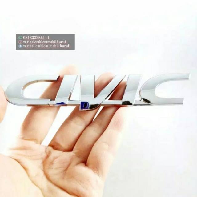 Emblem logo civic honda tahun lama type z vti vtis