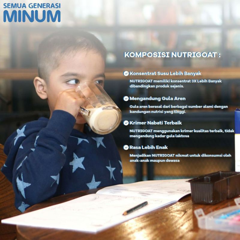 susu kambing etawa NUTRIGOAT susu bubuk putih goat milk penambah imun tubuh untuk anak dan dewasa