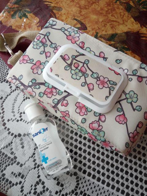 Tempat Tissue Basah Dan Kering 2in1 3in1 4in1 Bunga Krem