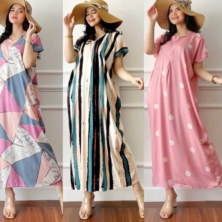 【NEW】 Daster Panjang Busui Semata Kaki Saku/ Daster Rayon Premium Daster Kekinian grosir