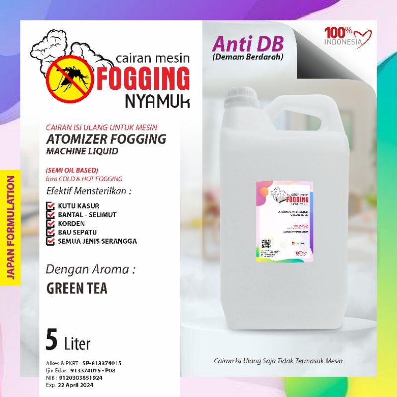 Cairan mesin fooging anti nyamuk/serangga aneka aroma segar kemasan jurigen 5 liter