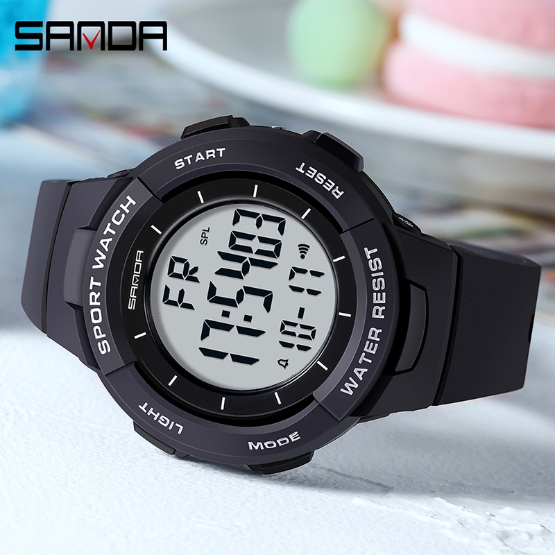 SANDA 6006 Jam Tangan Pria Wanita Digital Sport EL Backlight Tali Rubber Anti air WATCHKITE WKOS