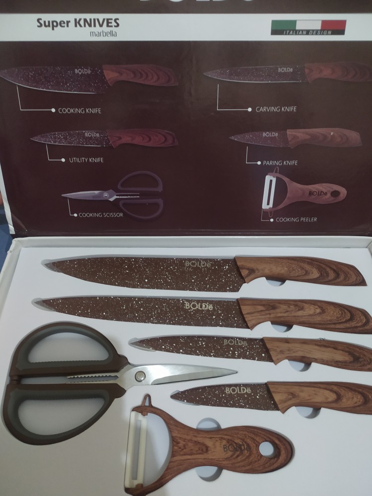Bolde Super Knives Marbella Set / Pisau Set Dapur - 6 Pcs