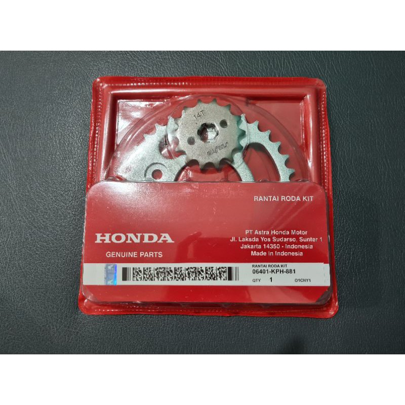 Gear Set Gir Paket Rantai Roda Kit Honda Kharisma Supra 125 KPH