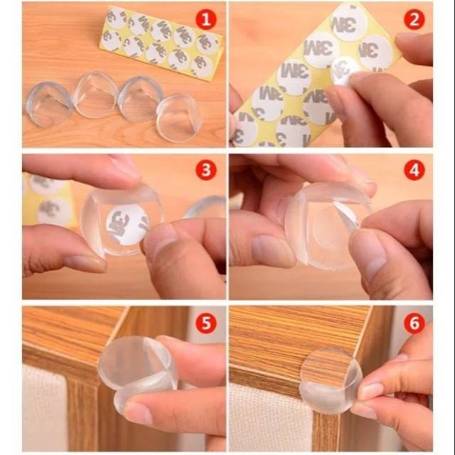 [ JB99 ] Pelindung Sudut Meja Oval Transparan / Pengaman Siku Meja