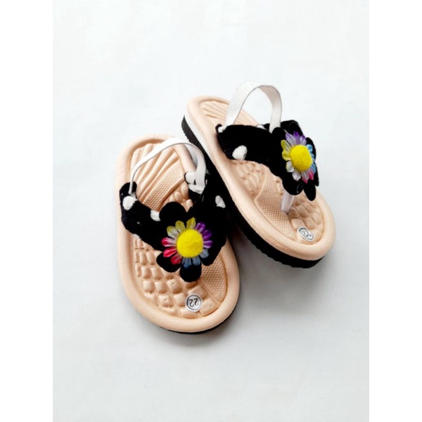 Arkn023 Sandal anak baby motip Bunga Terbaru