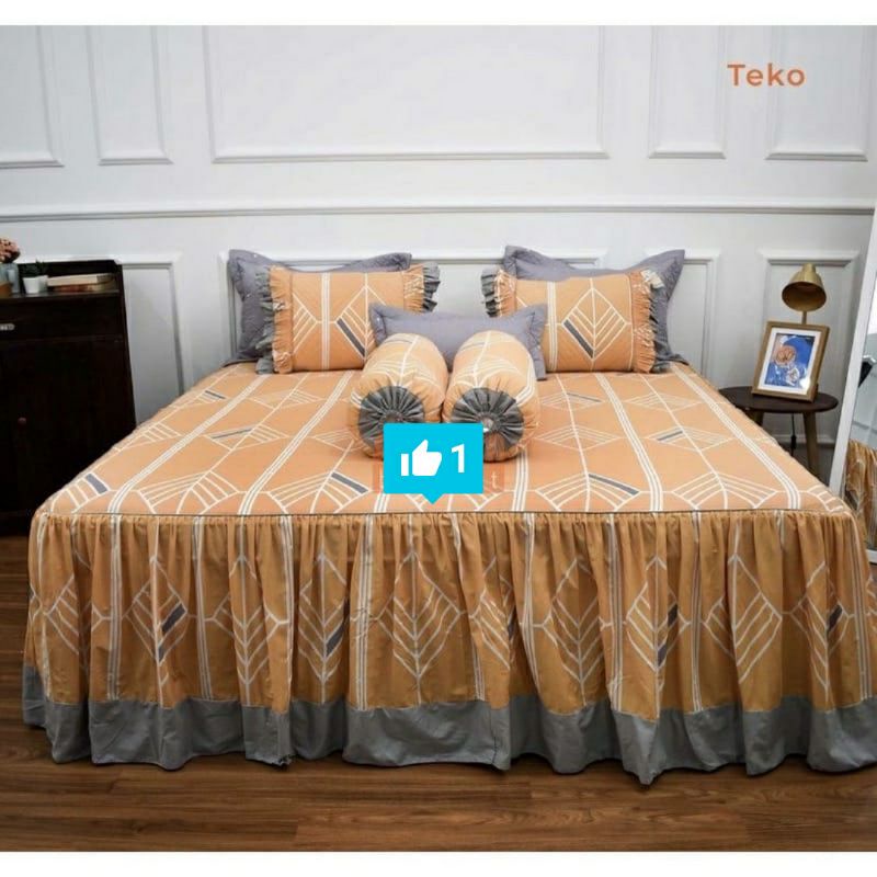 Sprei Rumbai Pengantin Katun Lokal Motif Tako by Katun Esra