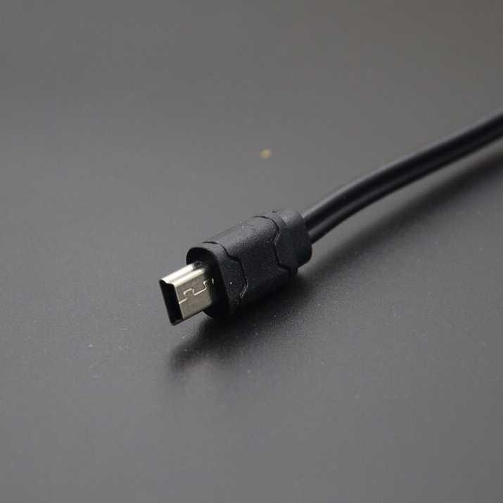 Kabel Mini USB ke USB + AUX 3.5mm Audio Cabl - A-02 - Black