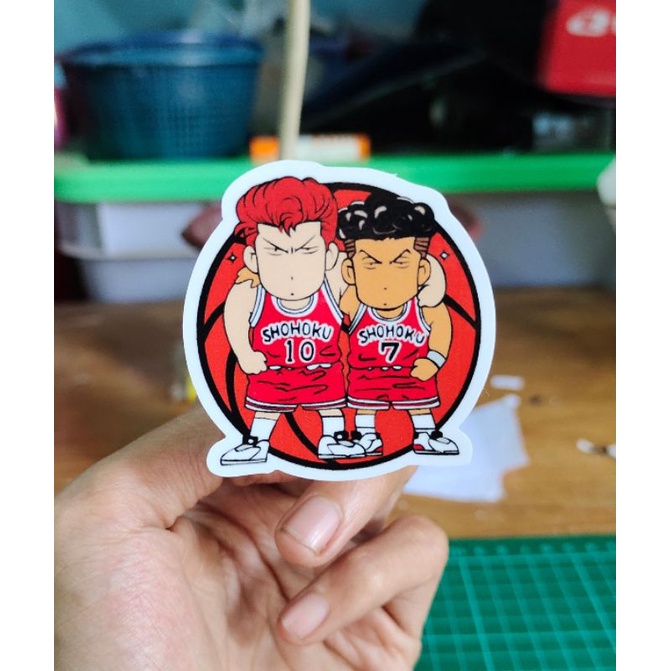 

stiker print shohoku slam dunk anime custom stiker keren