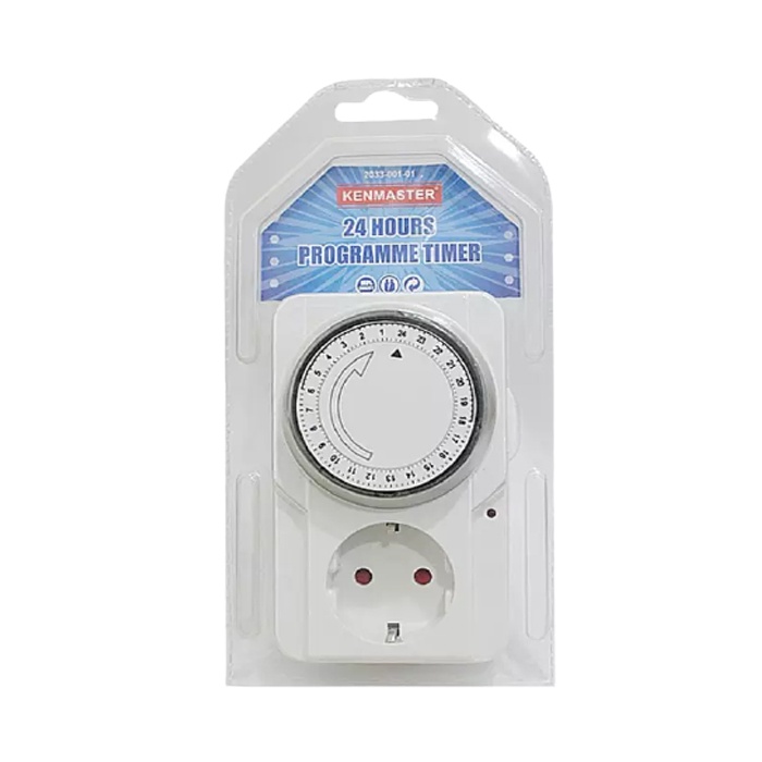 Stop Kontak Timer Analog 24hour Kenmaster Timer Listrik 24 jam - Timer Analog