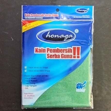 KAIN LAP MICROFIBRE MULTIGUNA HONAGA SERBAGUNA KUALITAS TERBAIK 40X40CM