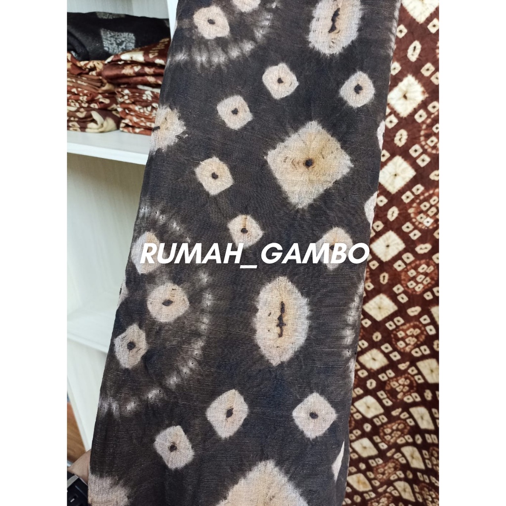 Jual Langka Kain Batik Jumputan Gambo Muba Ulat Sutra Tenun Full