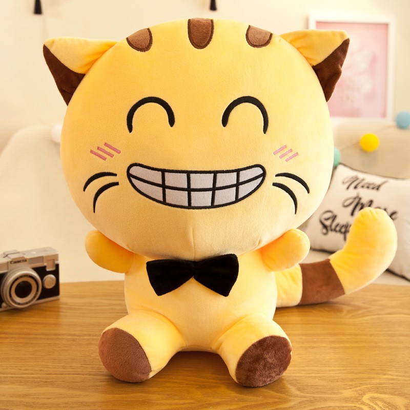 Mainan Boneka Stuffed Plush Kucing Wajah Besar 50CM 65CM Untuk Hadiah Ulang Tahun