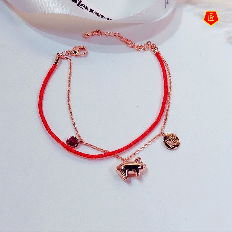 [Ready Stock]Red Rope Lucky Beads Bracelet