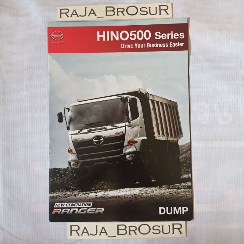 Poster brosur Hino 500 series new generation Ranger FM 350 PD Dump Truck 6x4