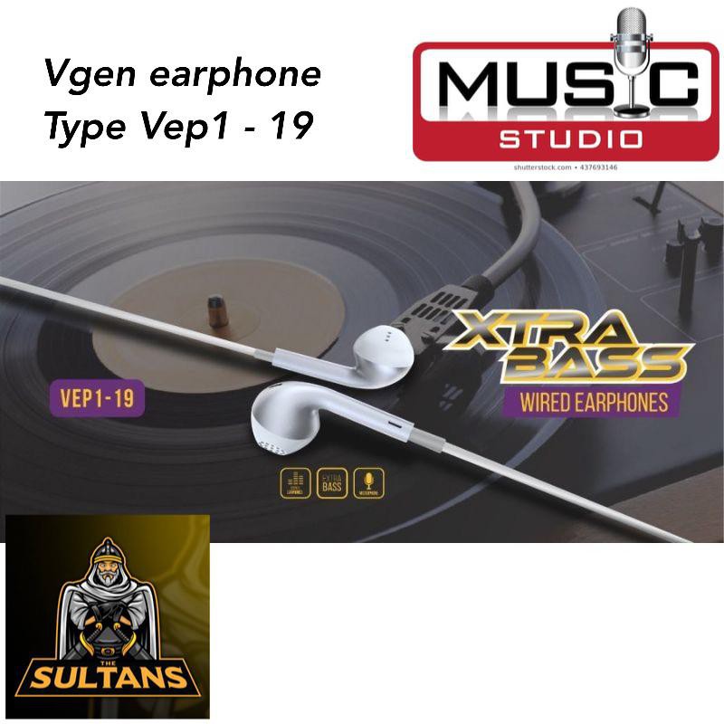 MINIGO~Handsfree V-GeN VEP1-09 Wired Handsfree Wired Earphone Headset Original Extra Bass