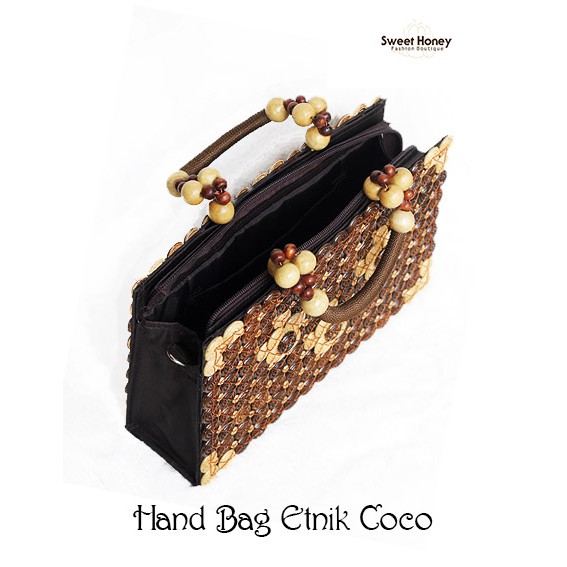 Sweet Honey ~ Tas Batok Kelapa Coco Kerajinan Tangan Bali Handmade Bag Coco [BIsa COD/Bayar di tempat]