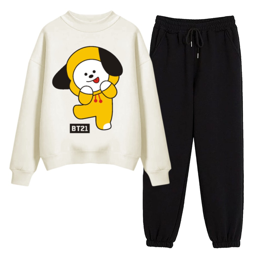 BESS - Baju Setelan Wanita Murah / Setelan Sweater + Jogger Hitam - CIMY DANCE