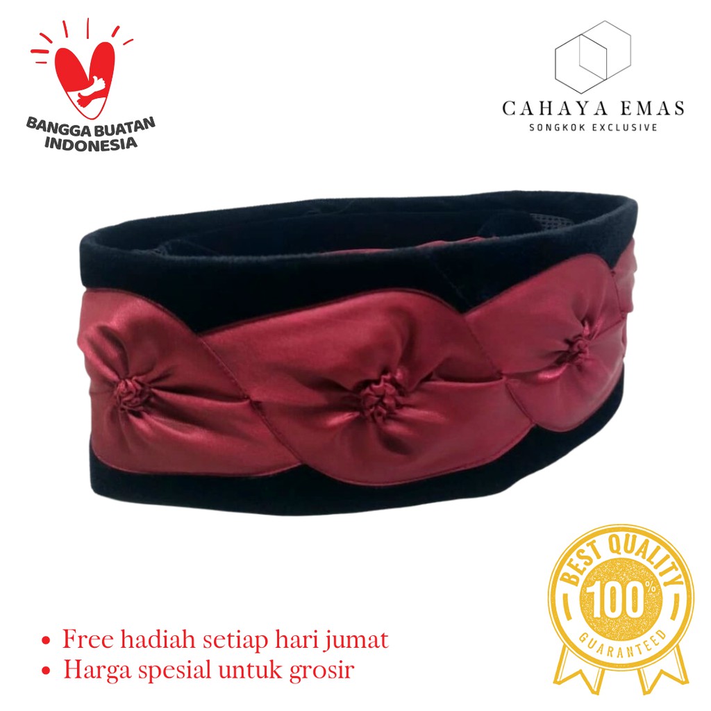 Peci Kopiah Songkok Betawi Kembang Kol Merah Tinggi 8 9 10 Anak Dewasa COD