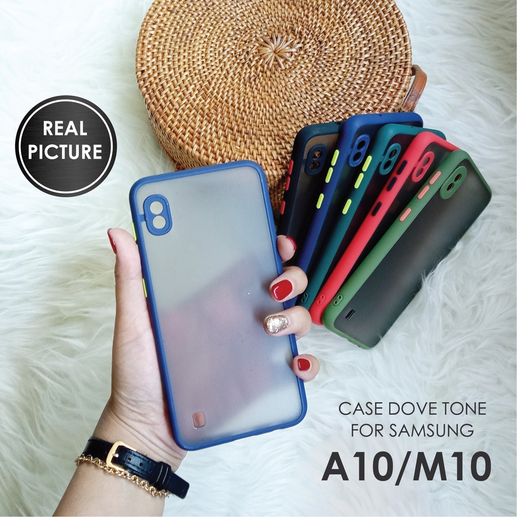 CASE HP SAMSUNG M10 SOFTCASE DOVE MATTE PLUS PELINDUNG CAMERA