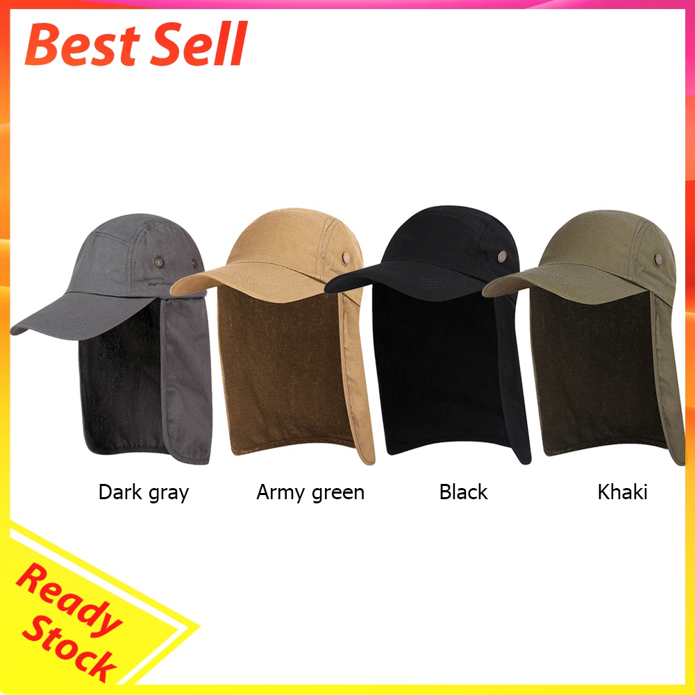 Unisex Fishing Hat Sun Visor Cap Sun Protection with Ear Neck Flap Cover