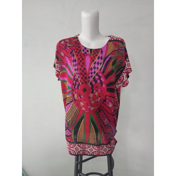 Promo Blouse Baju Wanita Triset Ori  Rib Red Size S/M