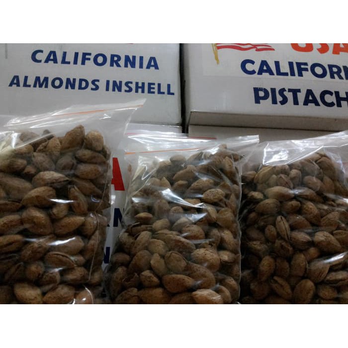 

Almond Roasted (Kacang Panggang/Bakar) USA California Inshell 500gr