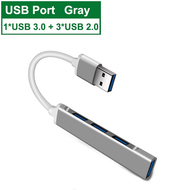 Hub Splitter 4 Port USB 3.0 Tipe C Kecepatan Tinggi 2022