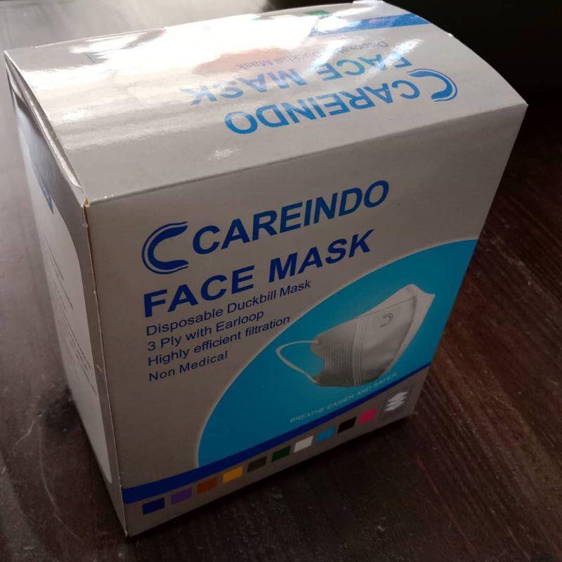 [Jualsemua18]CAREINDO FACEMASK DUCKBILL GARIS MIRIP SENSI ISI 50 PC