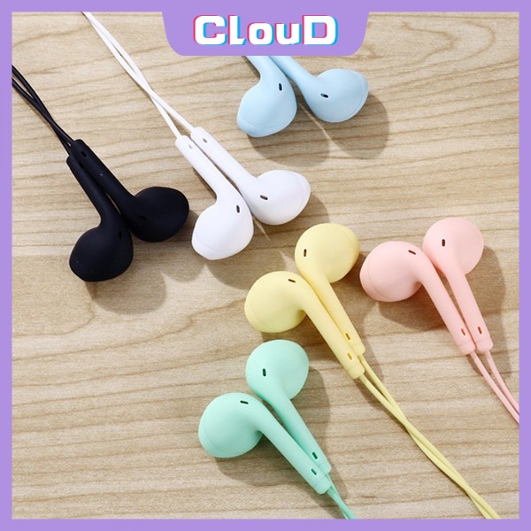 U19 Headset Earphone In-Ear Super Bass Kabel Jack 3.5mm Motif Retak Warna-Warni