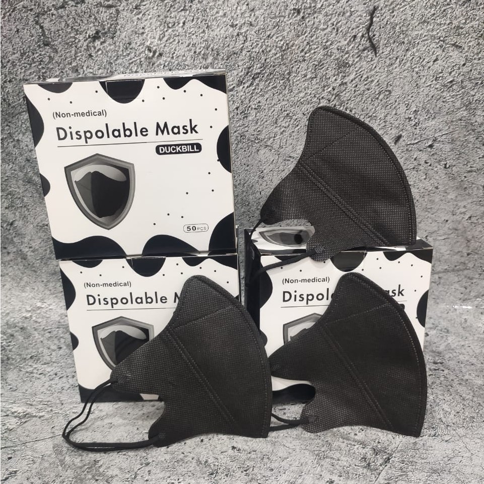 PER BOX 50 PC - MASKER DUCKBILL GARIS DISPOSABLE MASK IMPORT MIRIP SENS1