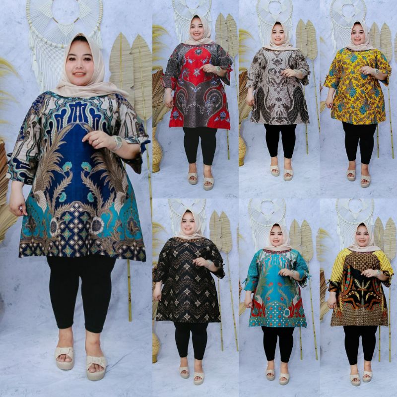 TUNIK JUMBO CANTIK ELEGAN XXXXXXL LD 140CM TOSCA KUNING NAVY HITAM ATASAN TUNIK DRESS BIGSIZE SUPER 