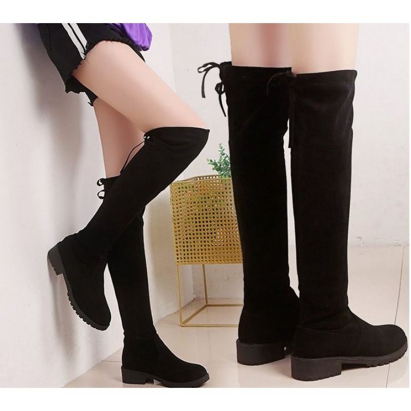 Diskon (ATM) WINTER BOOTS PANJANG SELUTUT B25 B24 IMPORT WANITA ALA KOREA PREMIUM Terkini Termuurah