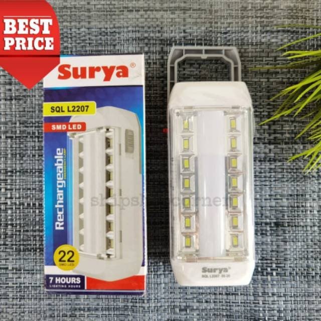 New Promo!!! Surya Lampu Emergency SQL L2207 Light LED 22 SMD Rechargeable