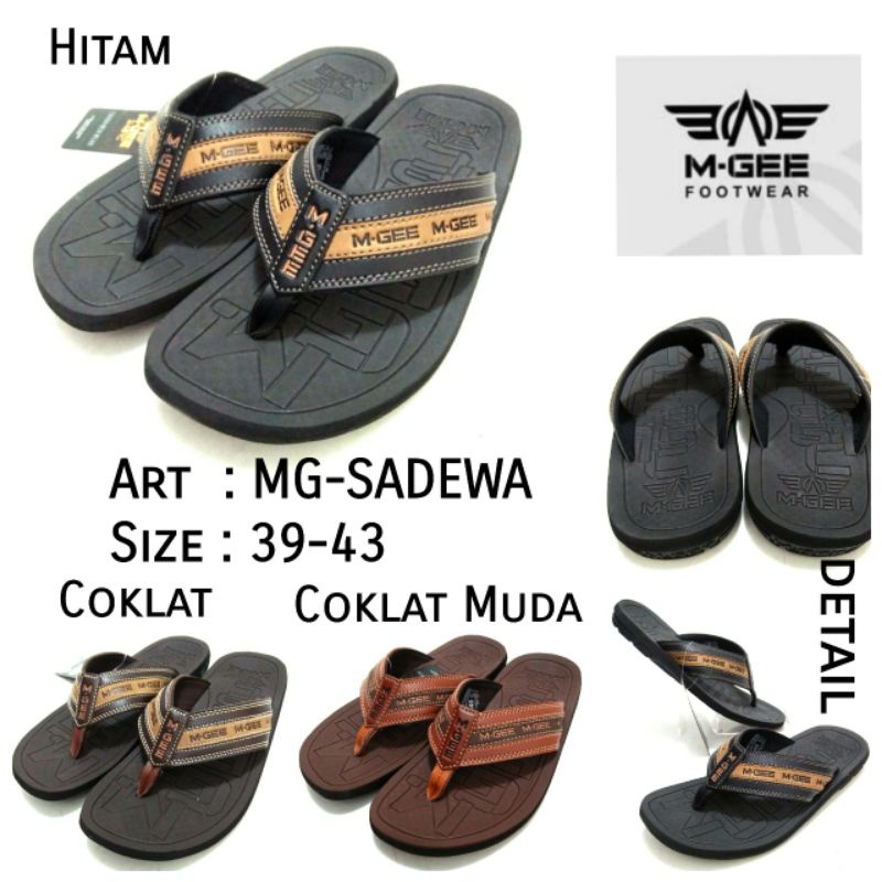 SANDAL JAPIT DEWASA PRIA TERBARU MGEE SADEWA ORIGINAL HITAM COKLAT COKLAT MUDA SIZE 39-43