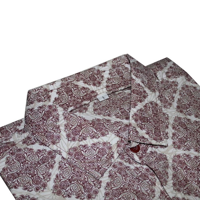 kemeja pria kemeja lengan pendek bahan premium tebal adem - gambar 1 uk L